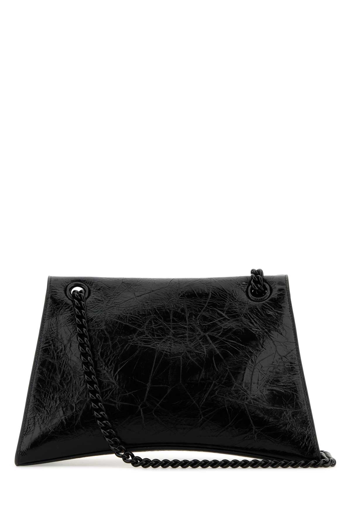 Black leather medium Crush shoulder bag 7856022AA6G1000 (Balenciaga / ハンドバッグ・ショルダーバッグ ) | Balenciaga (バレンシアガ)(2)
