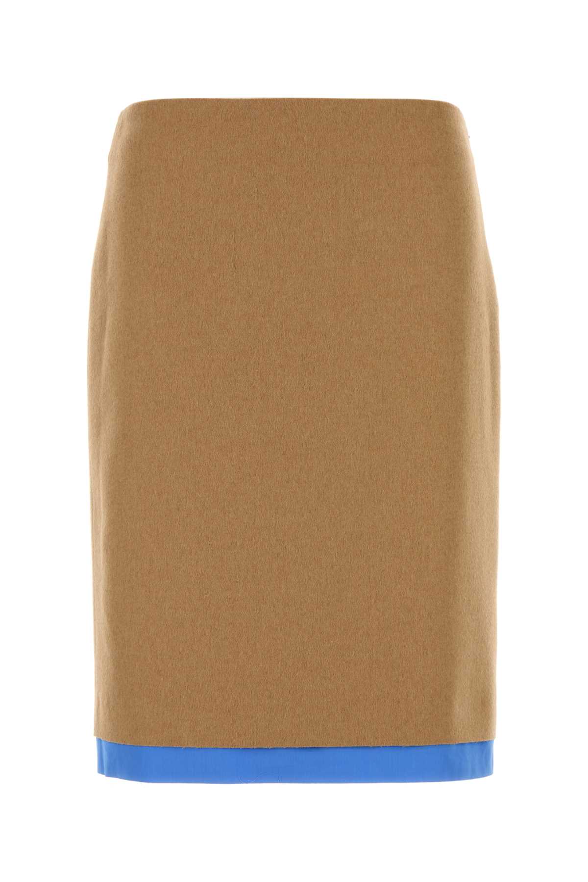 Beige camel skirt MG2344SOOO165F0040 (MIU MIU / スカート ) | MIU MIU (ミュウミュウ)