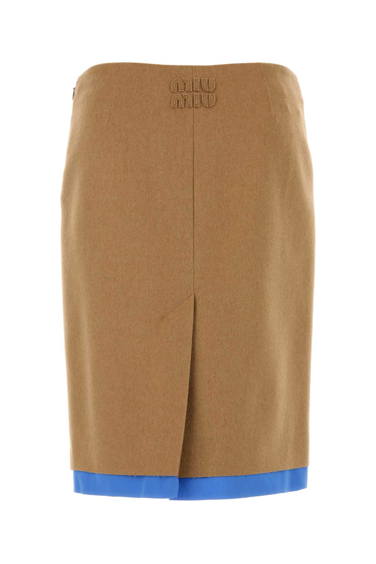 Beige camel skirt MG2344SOOO165F0040 (MIU MIU / スカート ) | MIU MIU (ミュウミュウ)(1)