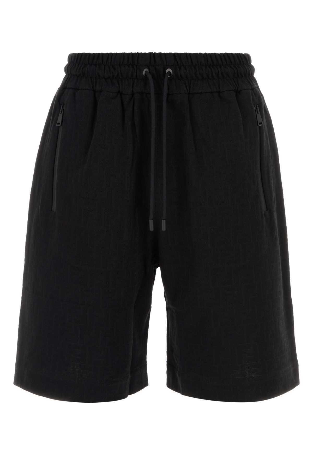Black piquet bermuda shorts FAB937AR5GF0GME (FENDI / ショートパンツ ) | FENDI (フェンディ)
