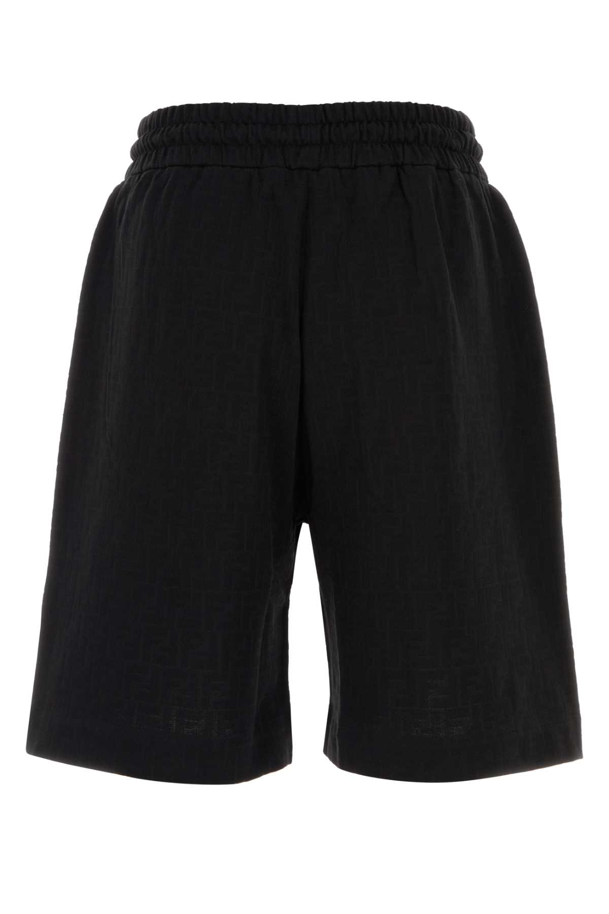 Black piquet bermuda shorts FAB937AR5GF0GME (FENDI / ショートパンツ ) | FENDI (フェンディ)(1)