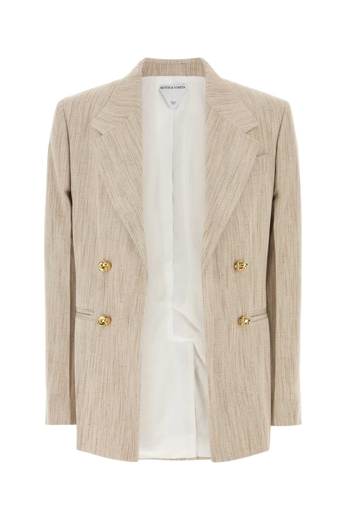Melange sand viscose blend blazer 815668V5QR02674 (Bottega Veneta / ブレザー・ジャケット ) | Bottega Veneta (ボッテガ・ヴェネタ)