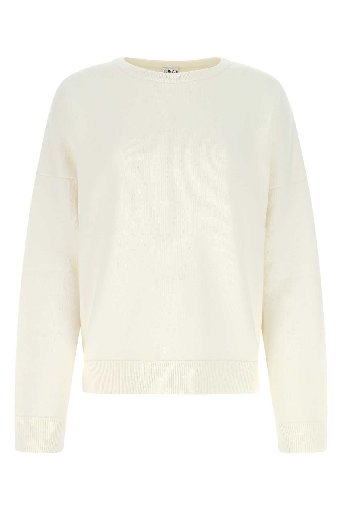 Ivory cashmere blend oversize sweater S540Y14KB7SOFTWHITE (LOEWE / ニット・セーター・カーディガン ) | LOEWE (ロエベ)