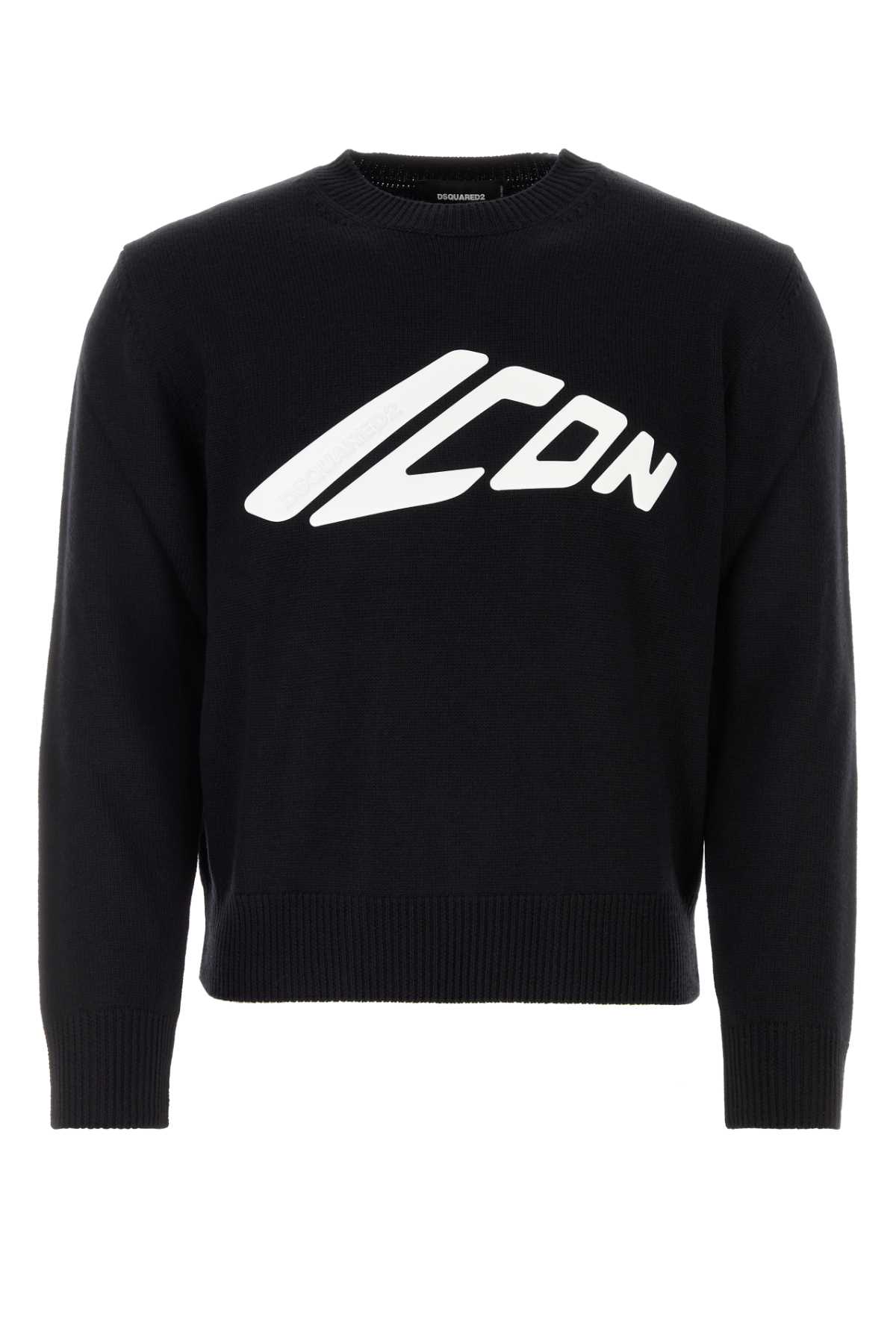 Black wool sweater S79HA0024D13076900 (Dsquared2 / ニット・セーター・カーディガン ) | Dsquared2 (ディースクエアード)