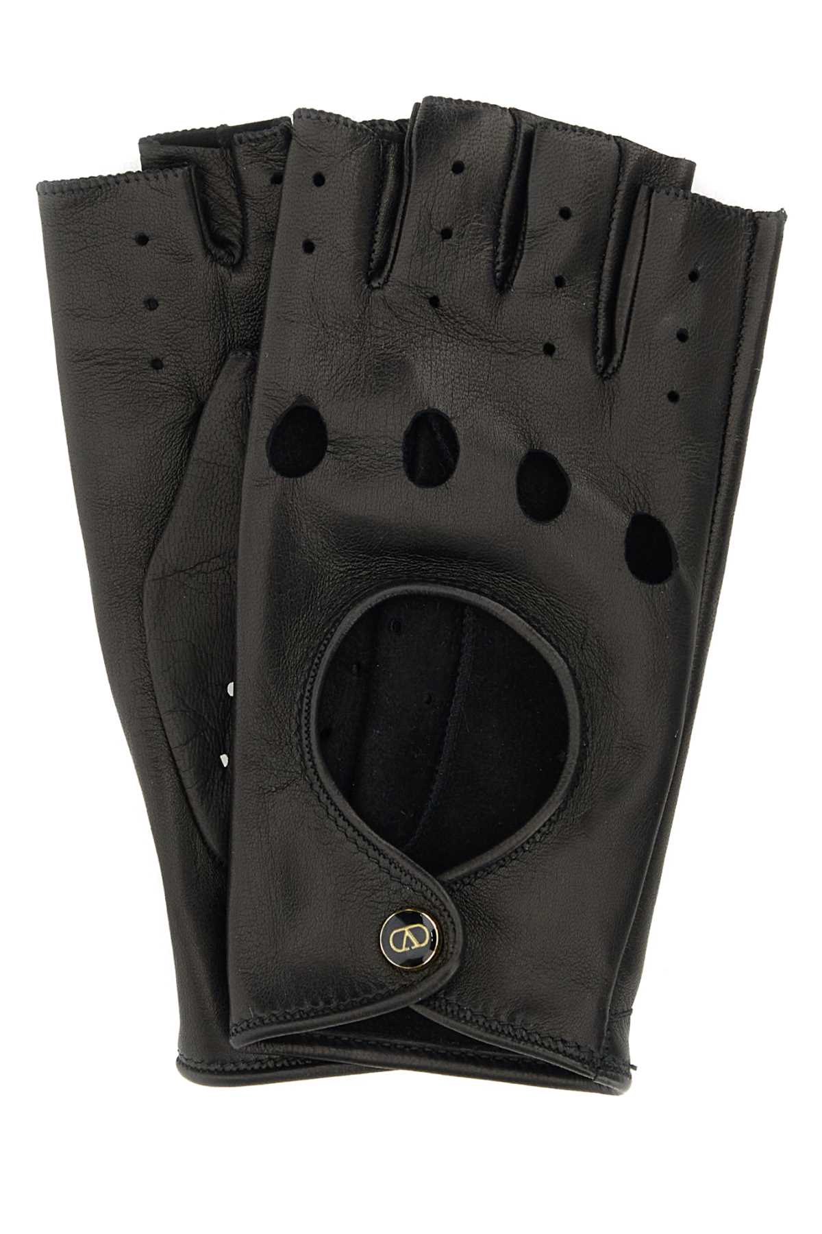 Black leather fingerless gloves 6W2GD00BUTVNE0 (Valentino Garavani / グローブ ) | Valentino Garavani (ヴァレンティノ)