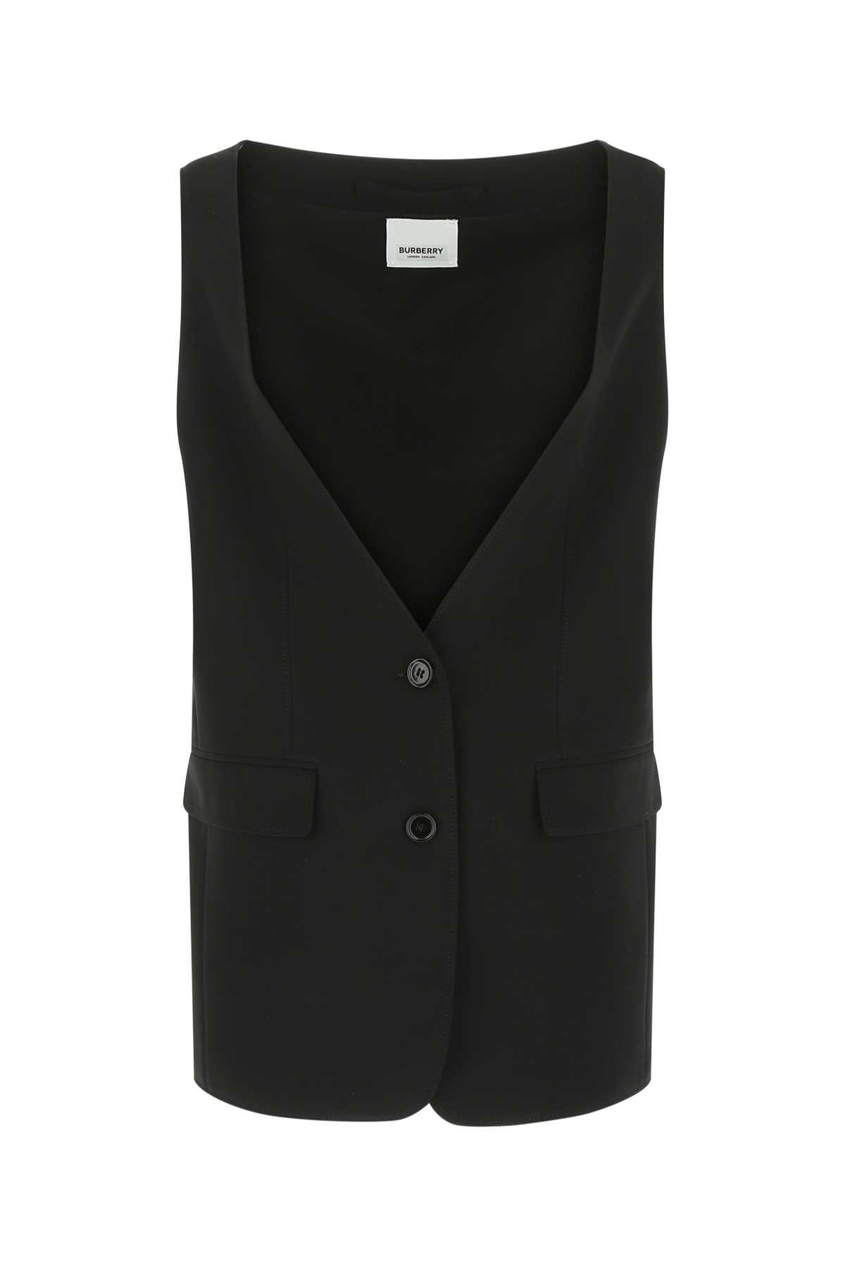 Black silk oversize vest 8054503A1189 (Burberry / ベスト ) | Burberry (バーバリー)