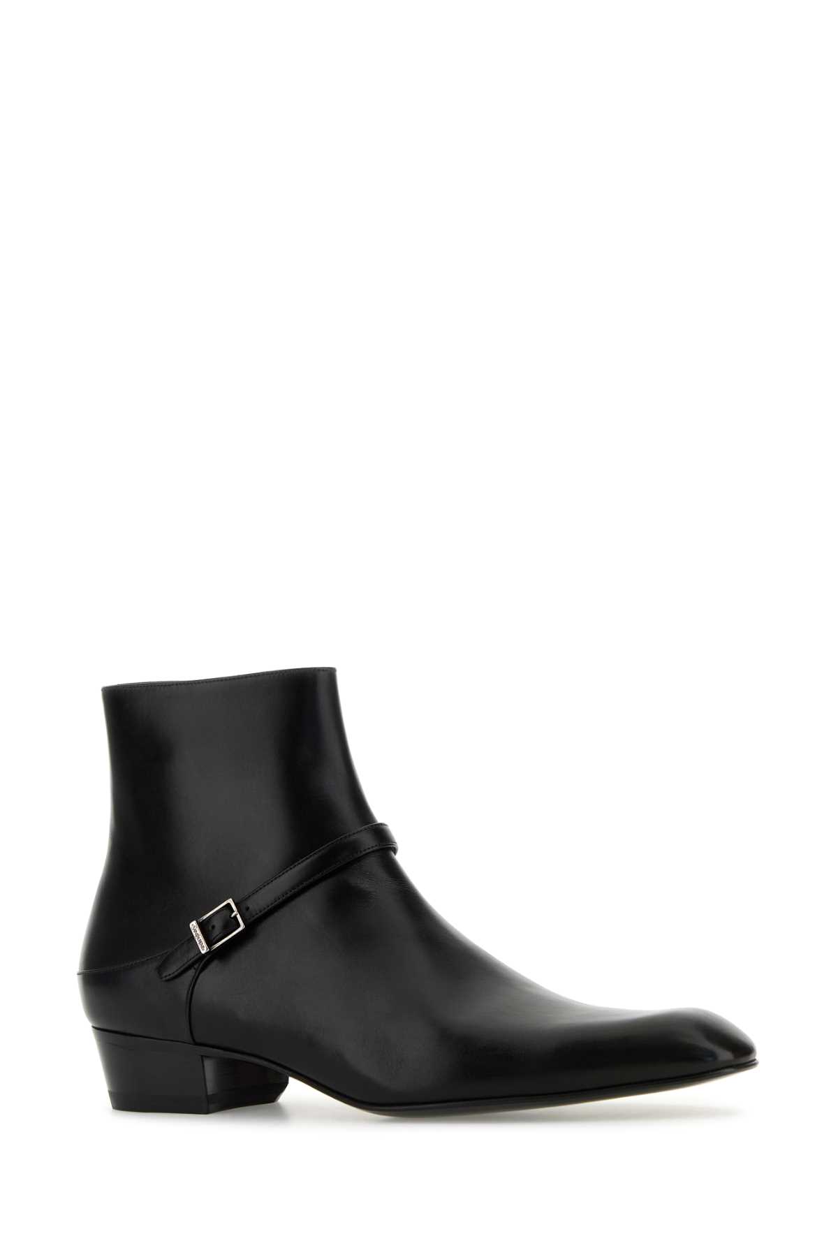 Black leather Augustin ankle boots 8205981YU001000 (Saint Laurent / ブーツ ) | Saint Laurent (サンローラン)(1)