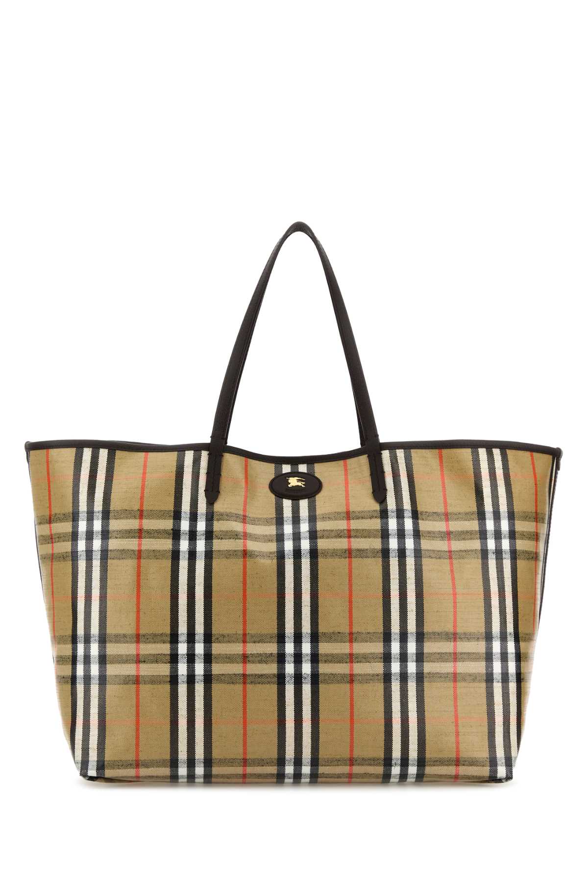 Embroidered canvas large Highlands shopping bag 8112186B9368 (Burberry / トートバッグ ) | Burberry (バーバリー)