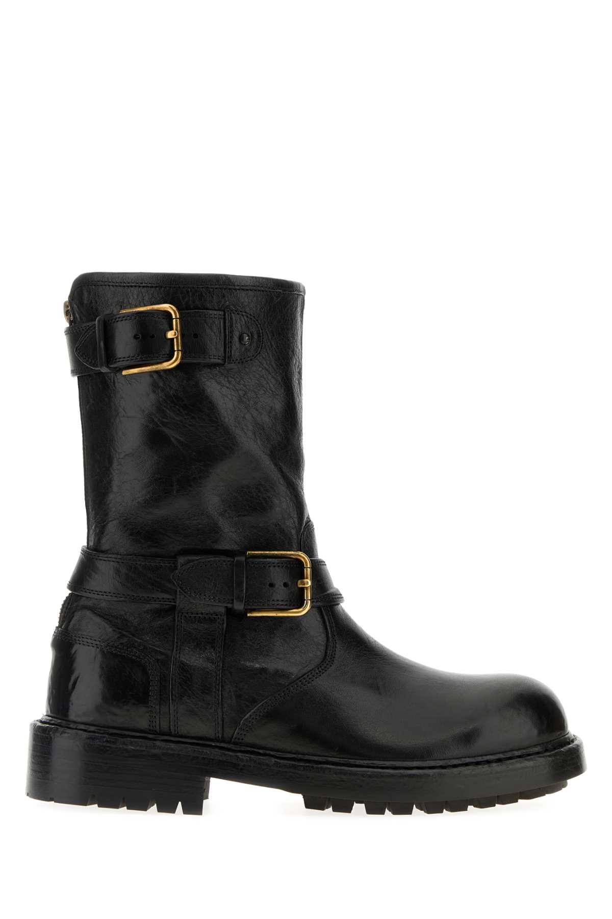 Black leather Bernini boots A70032AW35280999 (Dolce & Gabbana / ブーツ ) | Dolce & Gabbana (ドルチェガッバーナ)