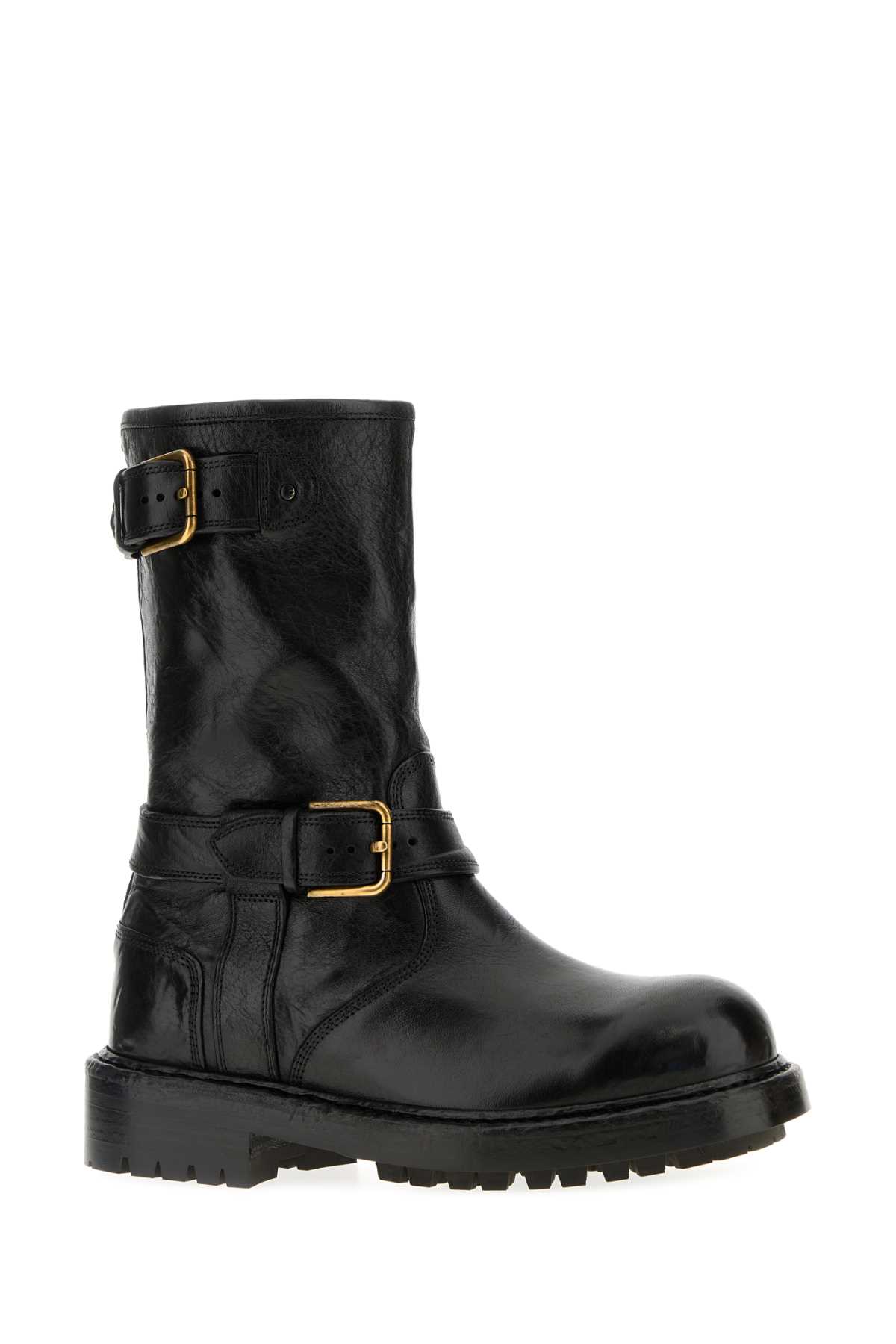Black leather Bernini boots A70032AW35280999 (Dolce & Gabbana / ブーツ ) | Dolce & Gabbana (ドルチェガッバーナ)(1)