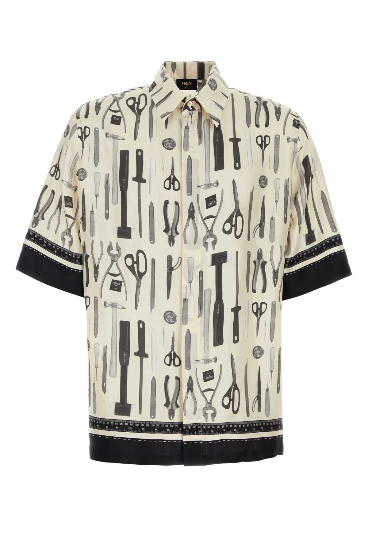 Printed silk shirt FS0966AR65F1MTG (FENDI / シャツ・ブラウス ) | FENDI (フェンディ)