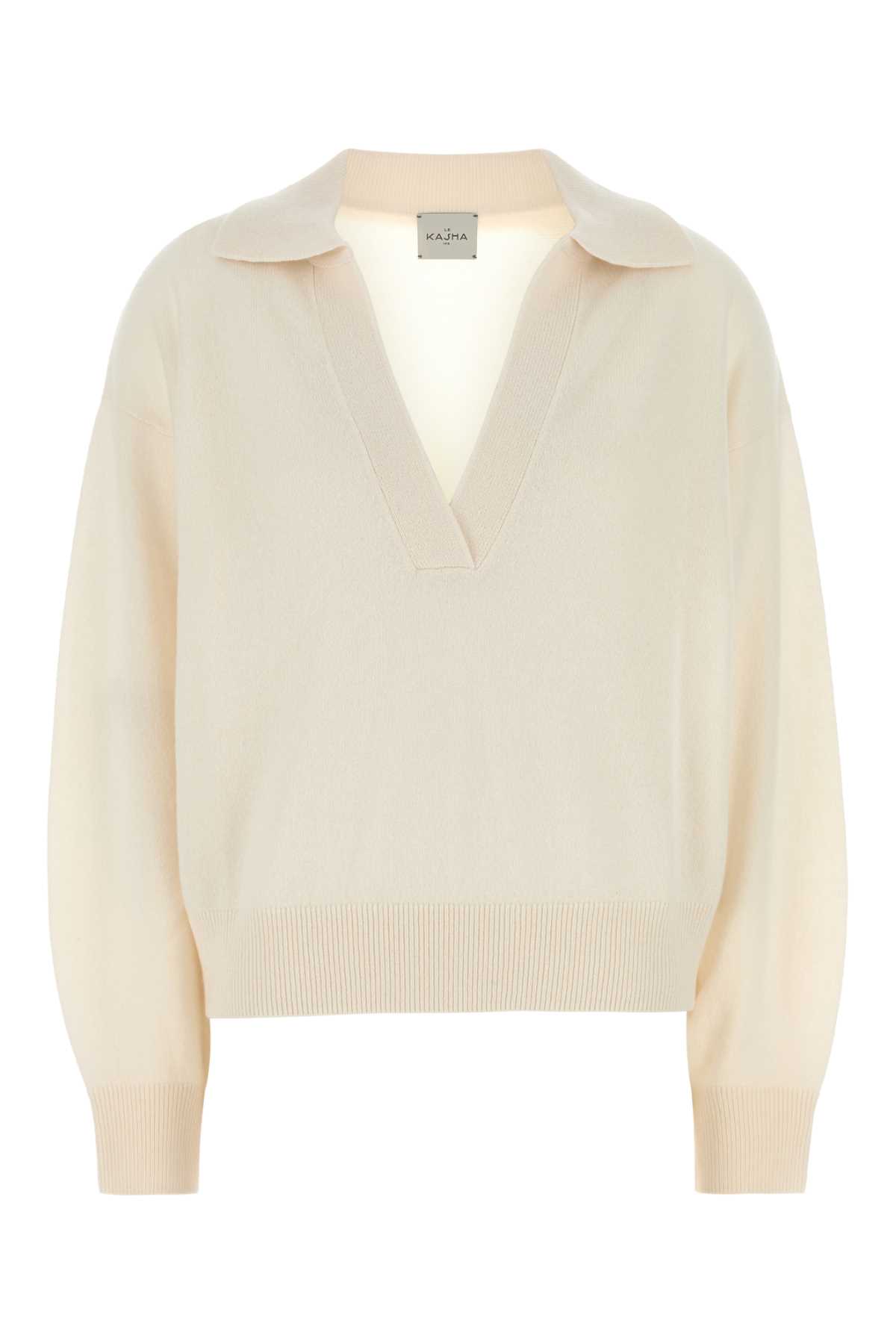 White cashmere oversize Jackson sweater JACKSONWHITE (LE KASHA / ニット・セーター・カーディガン ) | LE KASHA (ル カシャ)