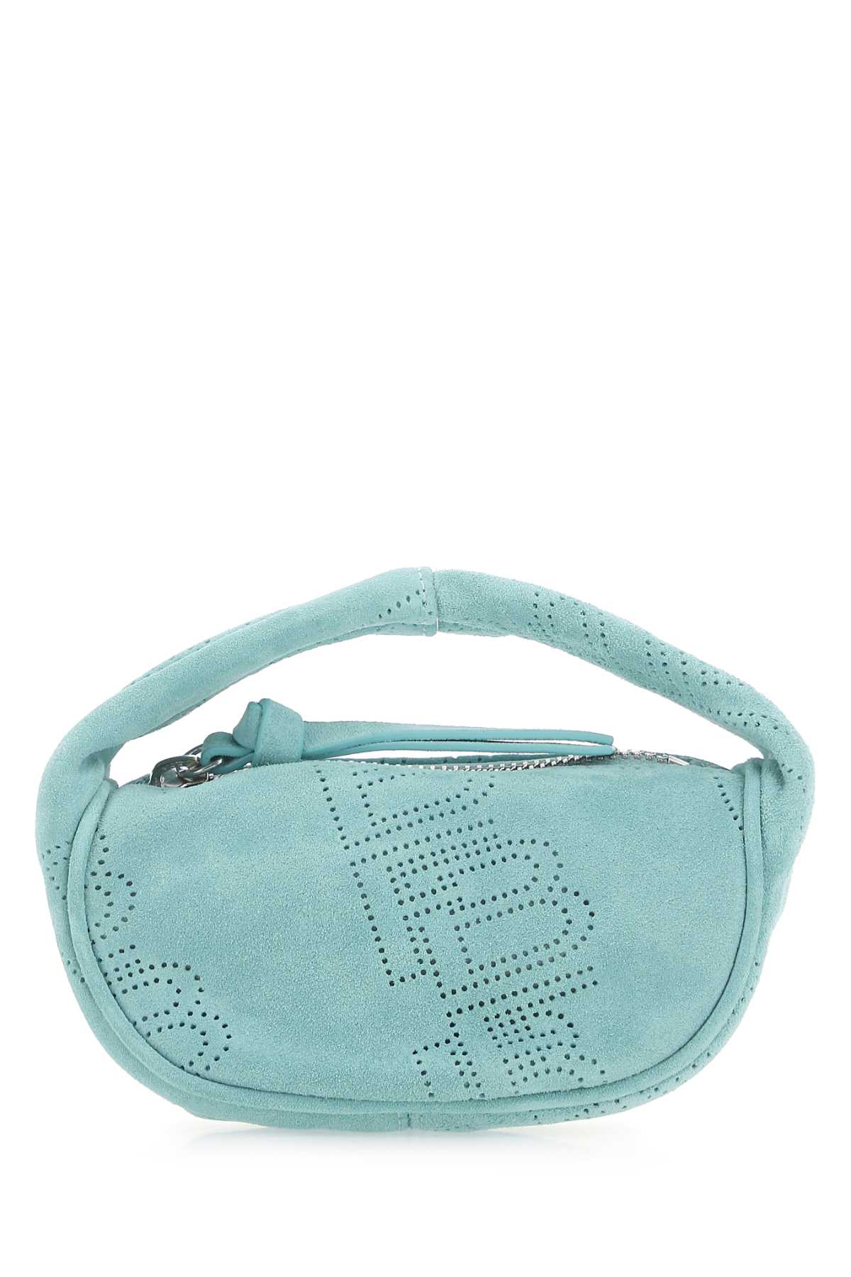 Sea green suede micro Cush handbag 22CRMICAAQAPFLSMAAQUA (BY FAR / ハンドバッグ・ショルダーバッグ ) | BY FAR (バイ ファー)
