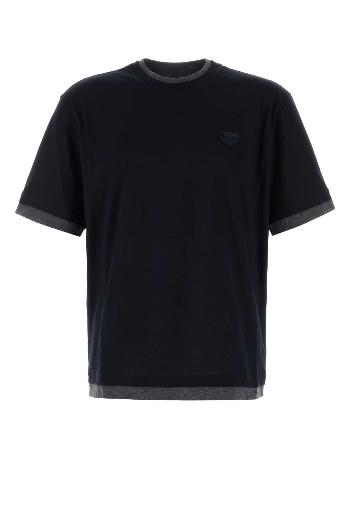 Midnight blue cotton t-shirt UJN912SWMO11CDF095J (Prada / Tシャツ・カットソー ) | Prada (プラダ)