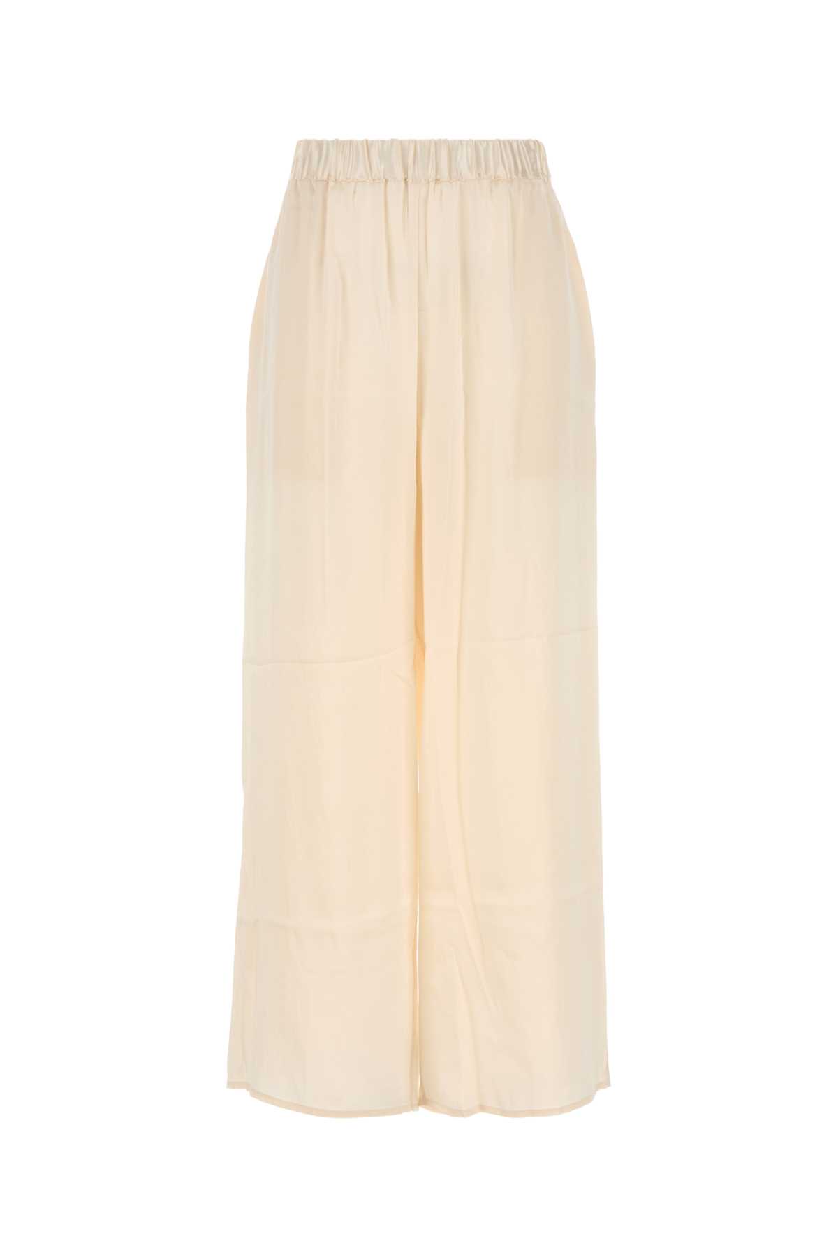 Ivory silk wide-leg pant PAMIR00313 (LE KASHA / パンツ ) | LE KASHA (ル カシャ)