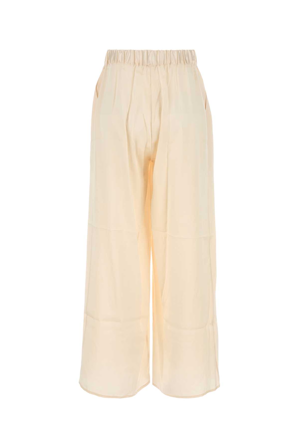 Ivory silk wide-leg pant PAMIR00313 (LE KASHA / パンツ ) | LE KASHA (ル カシャ)(1)