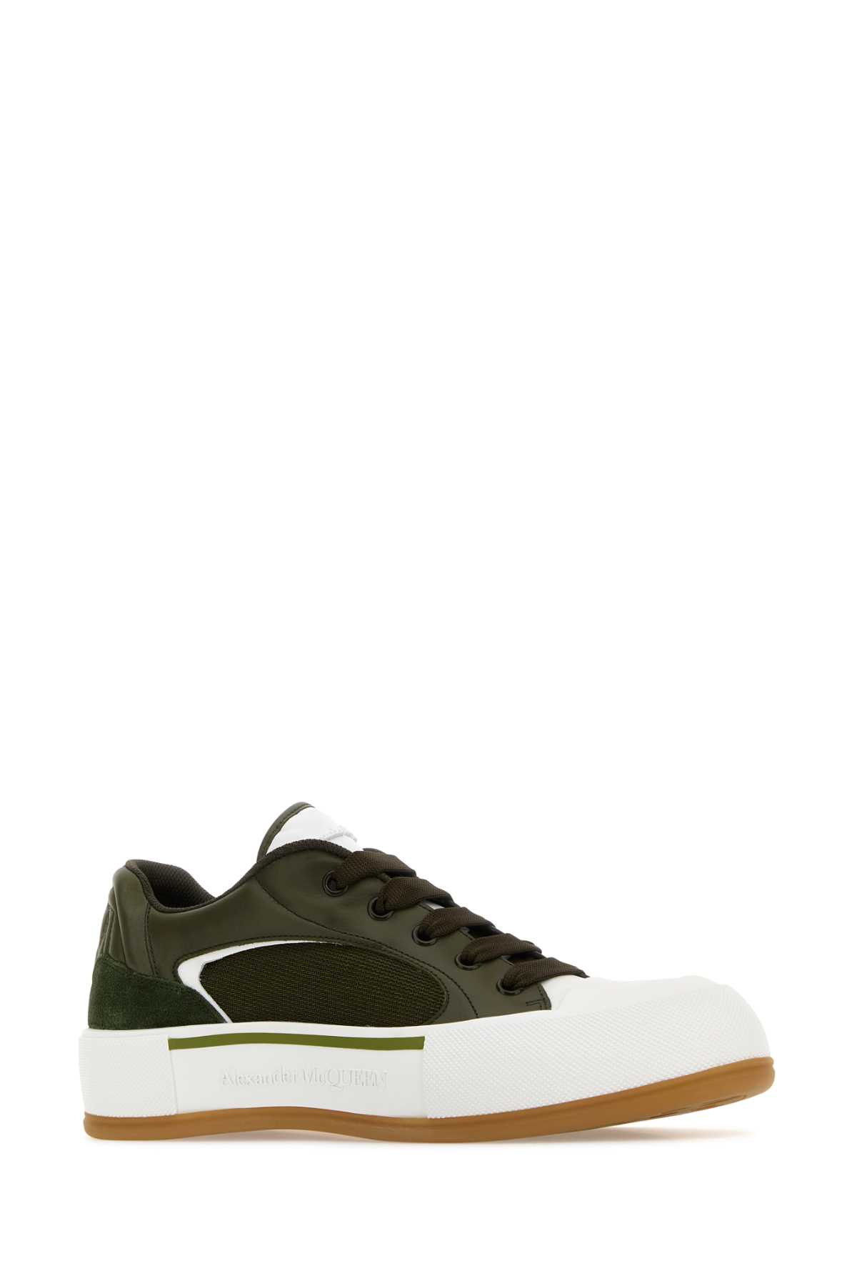 Olive green Plimsoll sneakers 777242W4SS33479 (Alexander McQUEEN / スニーカー ) | Alexander McQUEEN (アレキサンダー・マックイーン)(1)