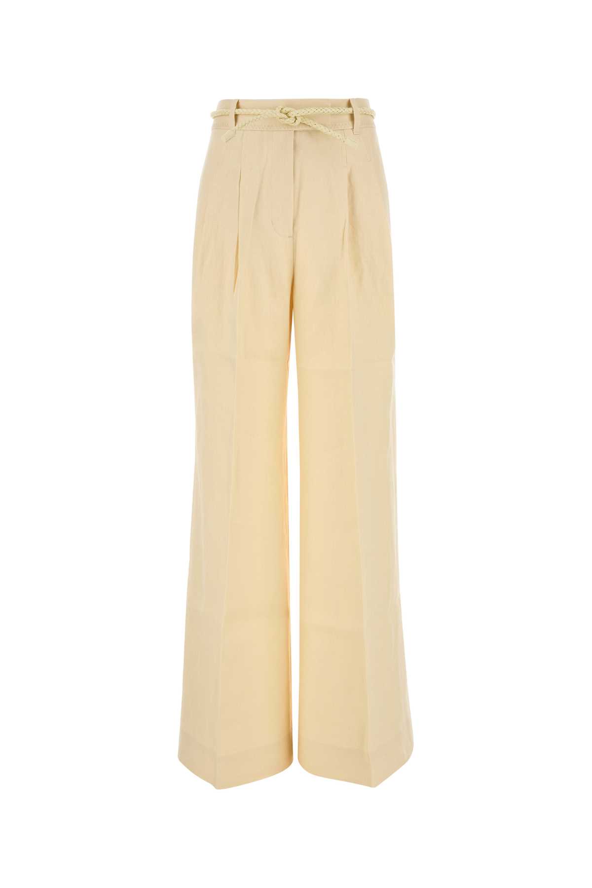 Cream linen Illuminate wide-leg pant 2408PS251LEM (ZIMMERMANN / パンツ ) | ZIMMERMANN (ジマーマン)