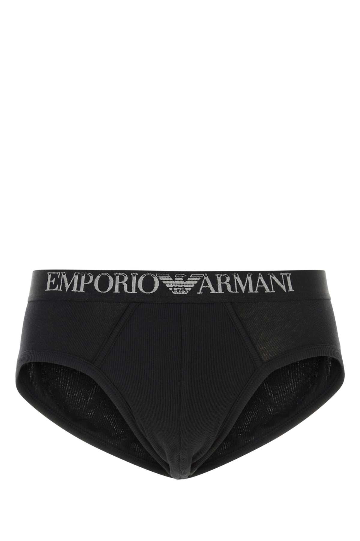 Black stretch cotton brief set 1120794R50207320 (EMPORIO ARMANI / アンダーウェア ) | EMPORIO ARMANI (エンポリオ アルマーニ)