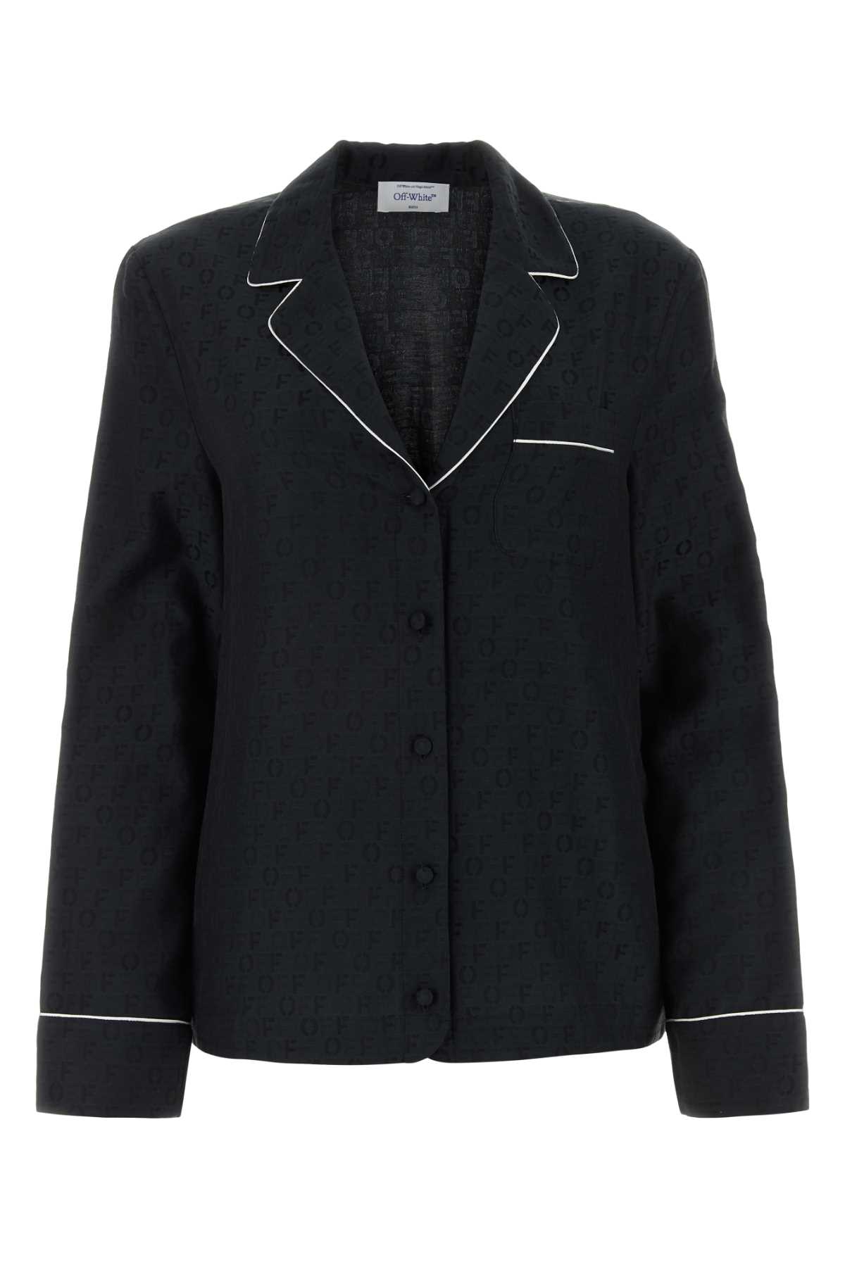 Embroidered silk blend pyjama shirt OWGE016F23FAB0021010 (Off-White / シャツ・ブラウス ) | Off-White (オフホワイト)