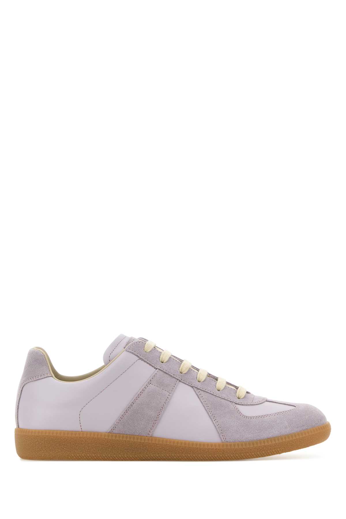 Lilac leather and suede Replica sneakers S57WS0236P1895T5186 (Maison Margiela / スニーカー ) | Maison Margiela (メゾン マルジェラ)