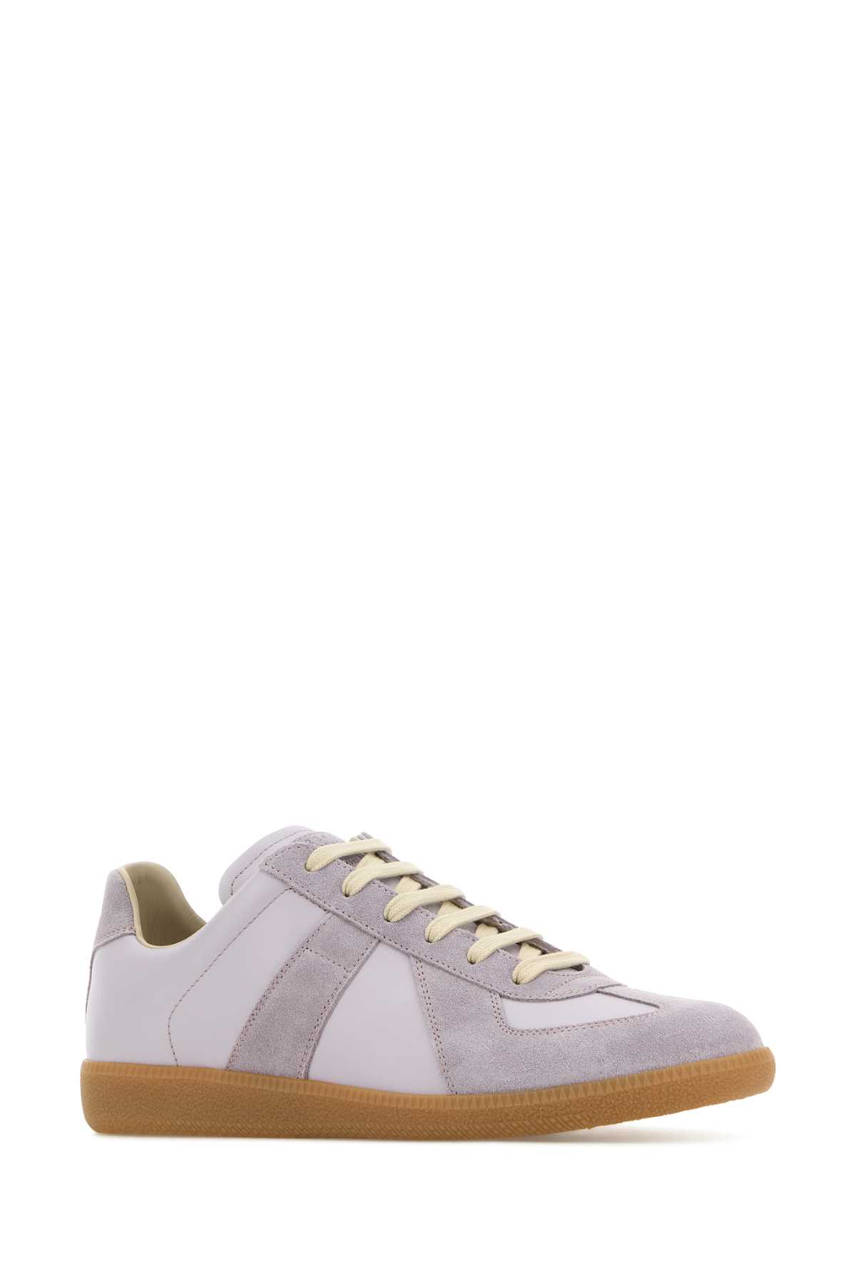 Lilac leather and suede Replica sneakers S57WS0236P1895T5186 (Maison Margiela / スニーカー ) | Maison Margiela (メゾン マルジェラ)(1)