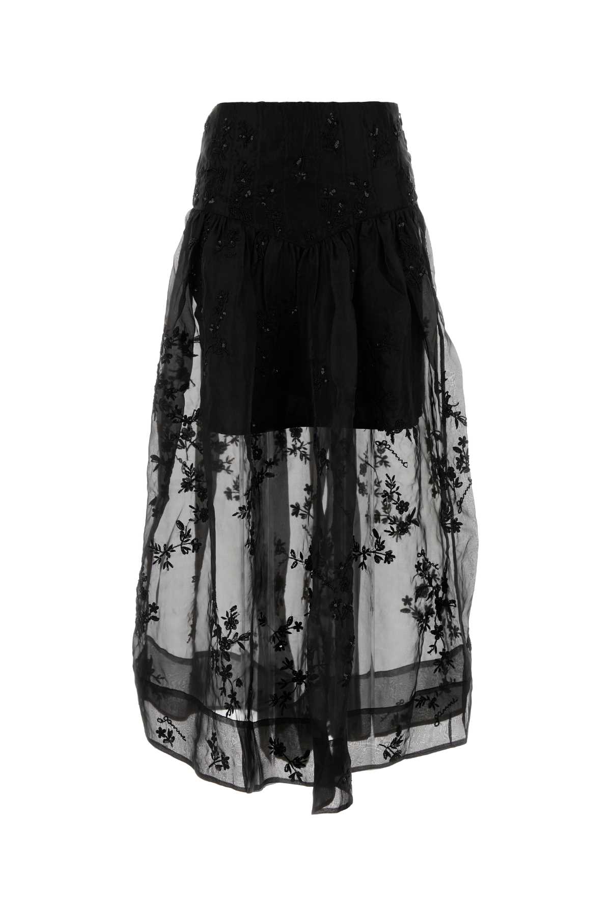 Black organza skirt W0645099 (GANNI / スカート ) | GANNI (ガニー)