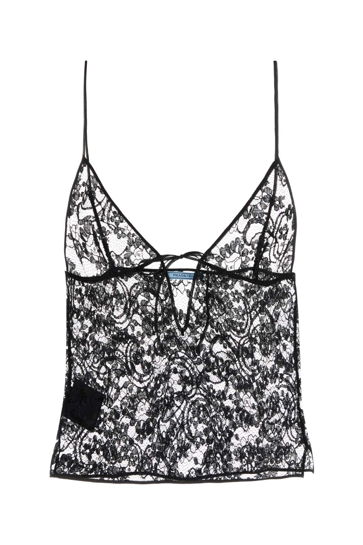 Black lace top TP6238SOOO13B0F0002 (Prada / タンクトップ・キャミソール ) | Prada (プラダ)
