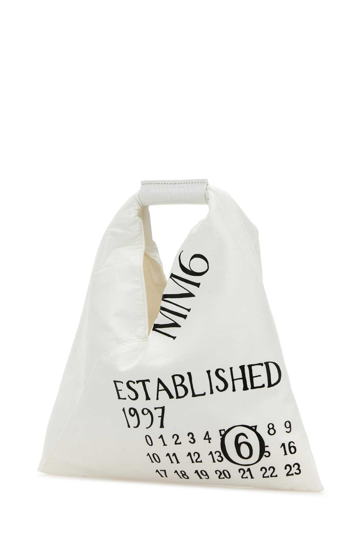 White fabric mini Japanese handbag SB6WD0013P7260T1003 (MM6 Maison Margiela / トートバッグ ) | MM6 Maison Margiela (エムエムシックス)(1)