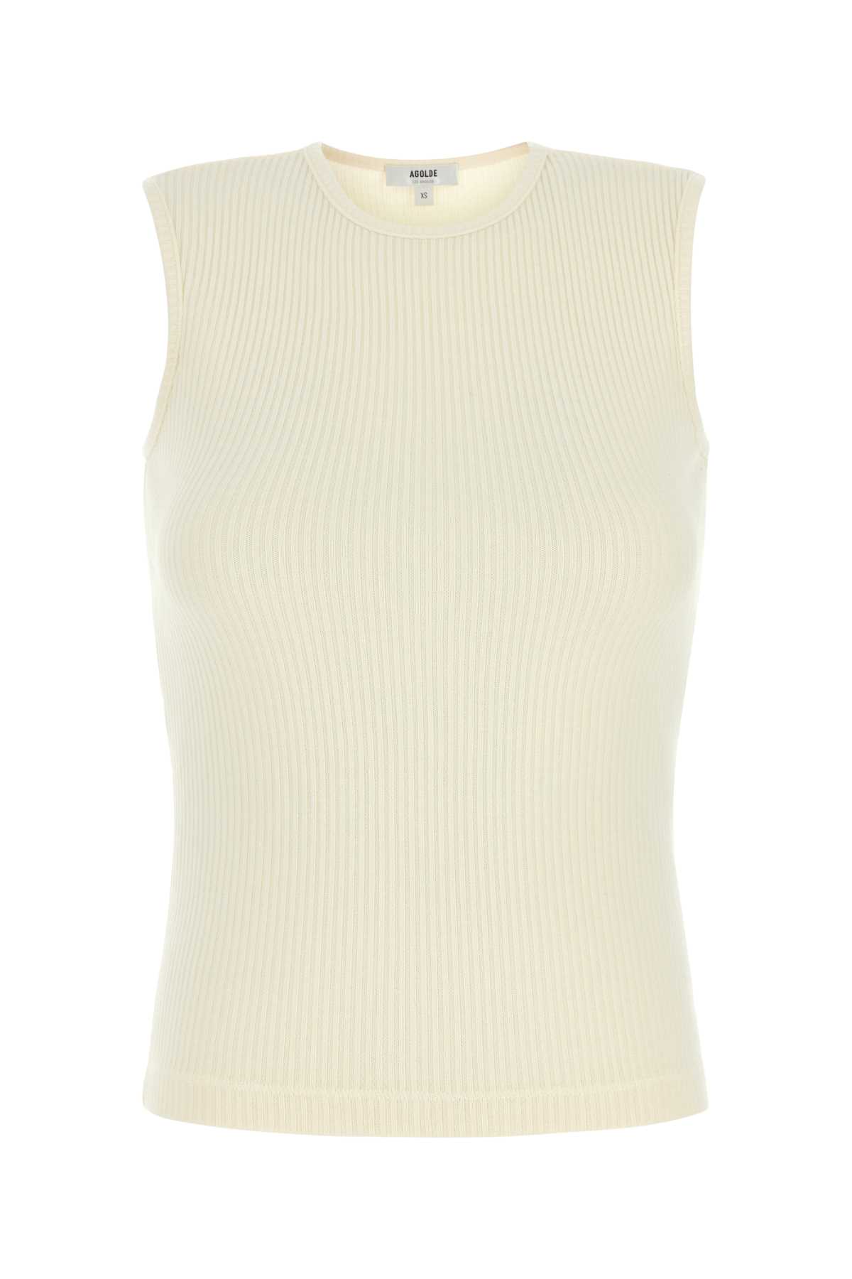 Ivory stretch lyocell blend Binx tank top A72923048OATMK (AGOLDE / タンクトップ・キャミソール ) | AGOLDE (エーゴールドイー)