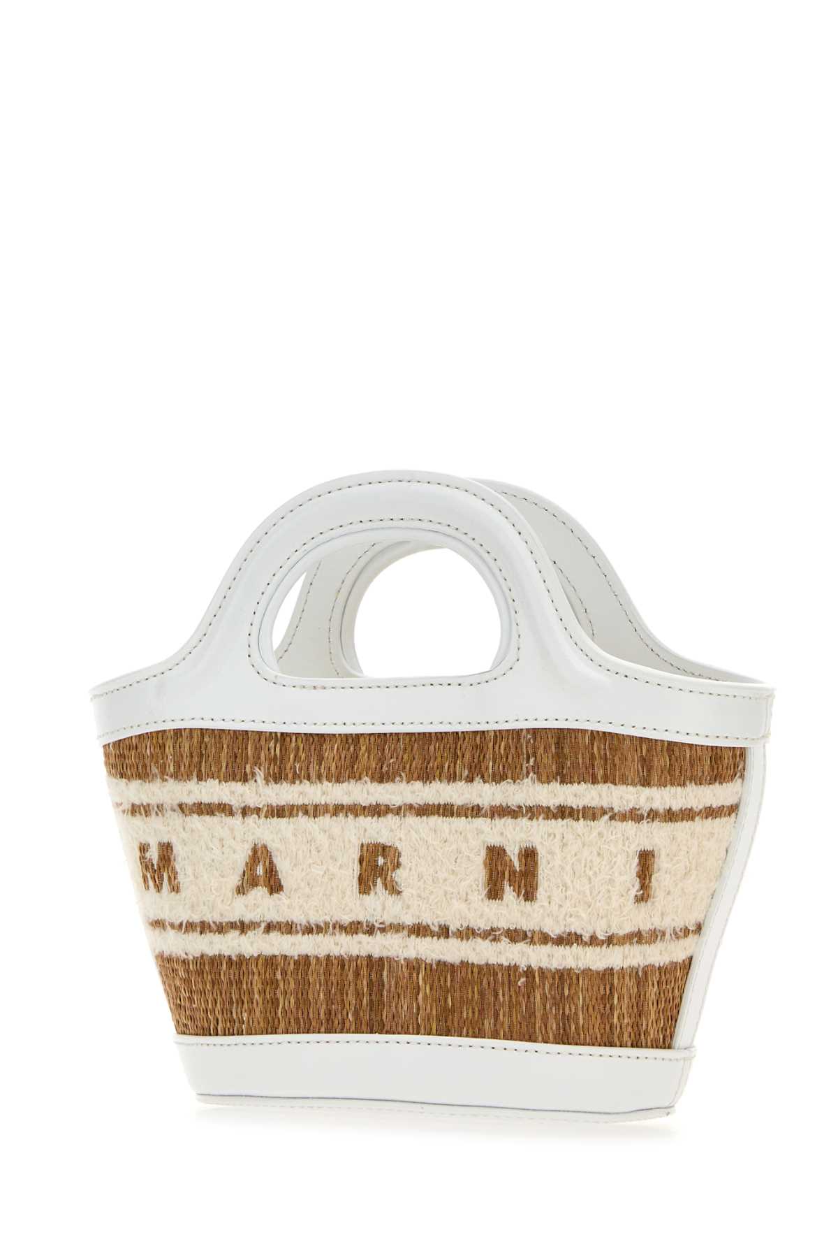 Two-tone raffia and leather micro Tropicalia Summer handbag BMMP0096L5P7945ZO822 (Marni / ハンドバッグ・ショルダーバッグ ) | Marni (マルニ)(1)