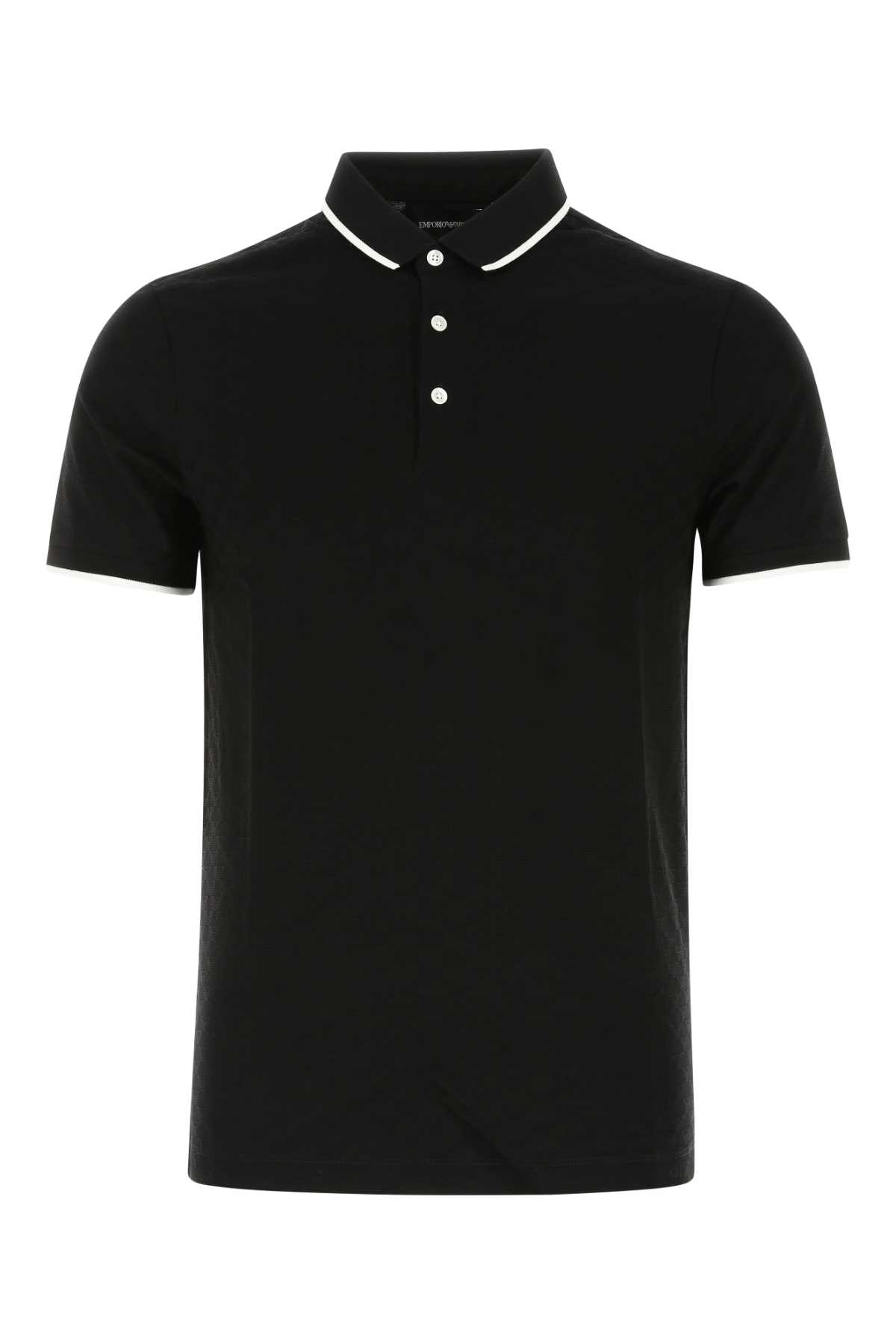 Black cotton polo shirt 8N1FP01JHWZ0999 (EMPORIO ARMANI / ポロシャツ ) | EMPORIO ARMANI (エンポリオ アルマーニ)
