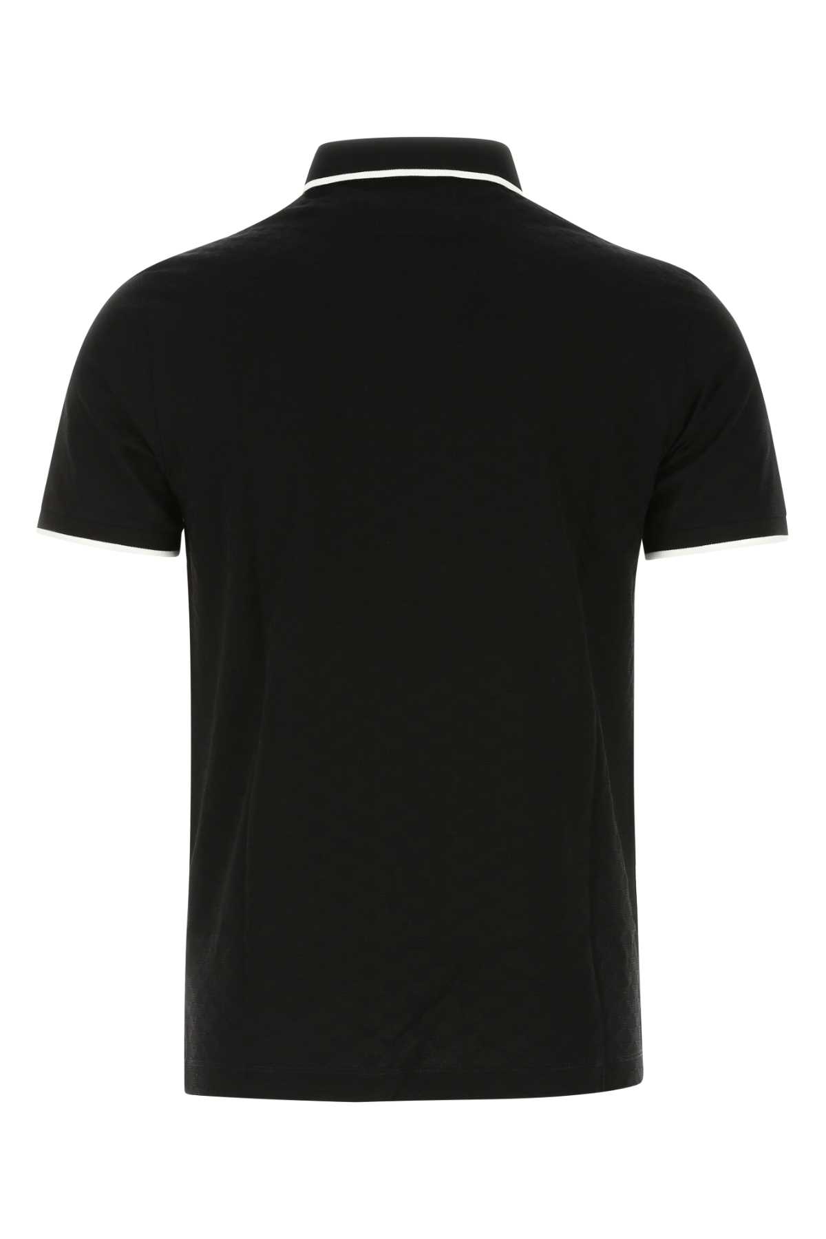 Black cotton polo shirt 8N1FP01JHWZ0999 (EMPORIO ARMANI / ポロシャツ ) | EMPORIO ARMANI (エンポリオ アルマーニ)(1)