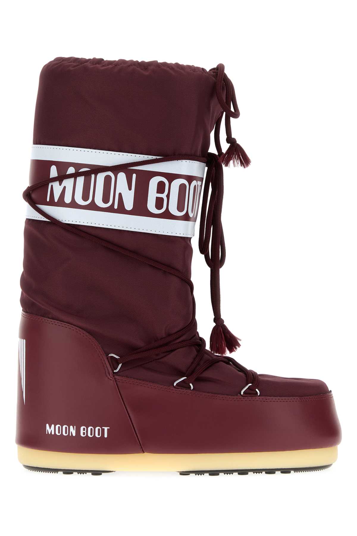 Burgundy nylon and synthetic leather Icon boots 1400440D013 (MOON BOOT / ブーツ ) | MOON BOOT (ムーンブーツ)