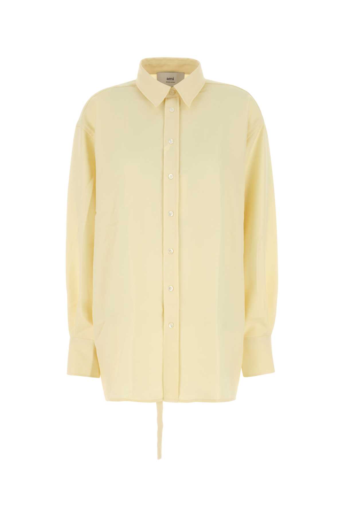 Pastel yellow wool oversize shirt USH171WV0068726 (AMI Paris / シャツ・ブラウス ) | AMI Paris (アミパリス)