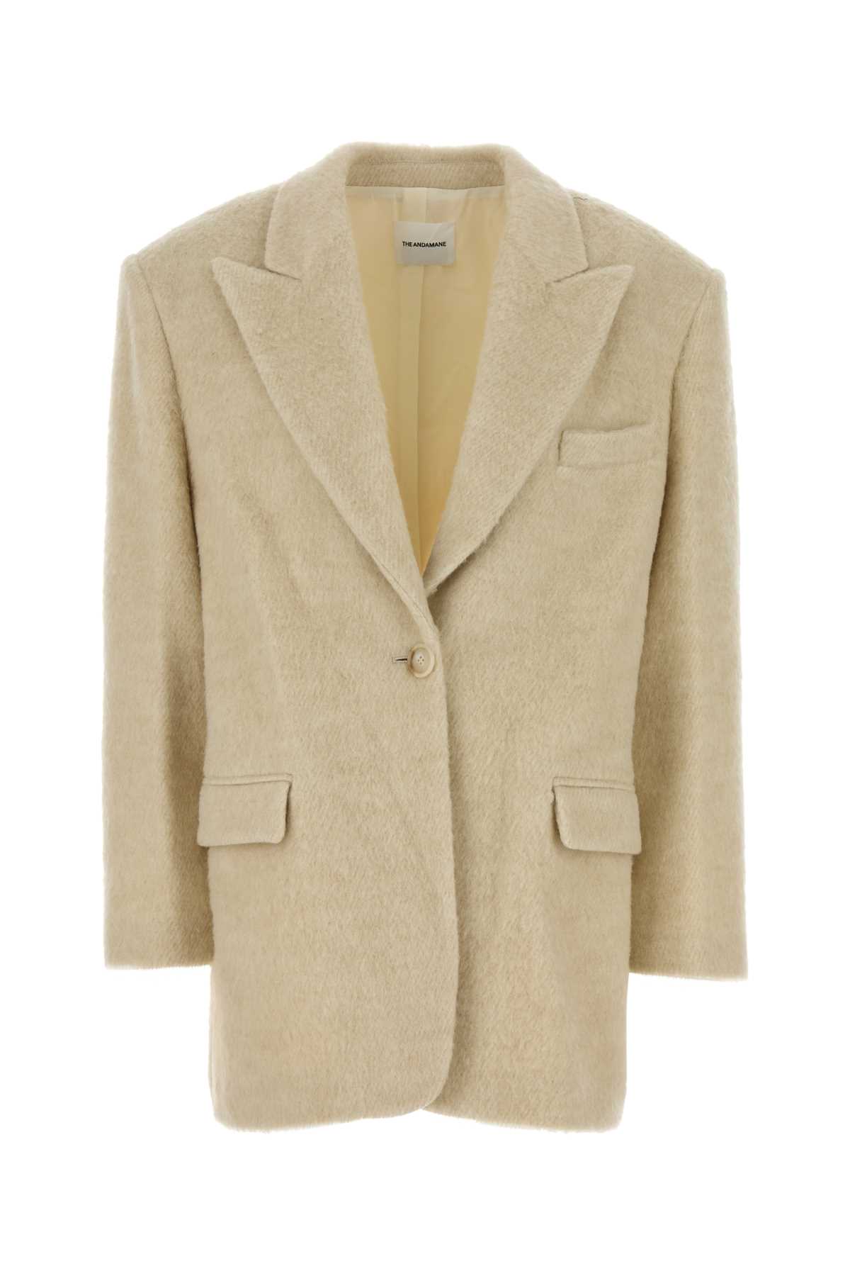 Sand acrylic blend coat T182030BTNW047108 (THE ANDAMANE / ブレザー・ジャケット ) | THE ANDAMANE (アンダマン)