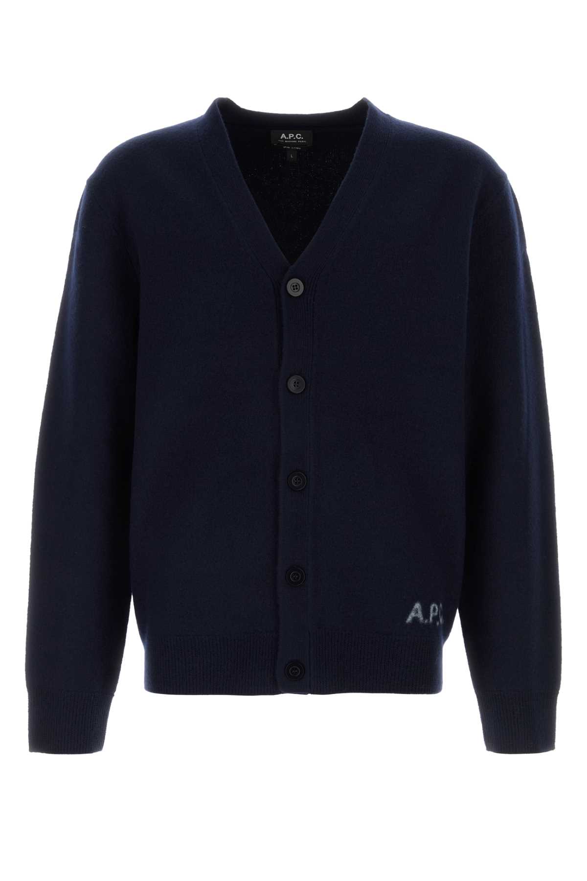 Navy blue wool cardigan WVBDKH22305IAK (A.P.C. / ニット・セーター・カーディガン ) | A.P.C. (アーペーセー)