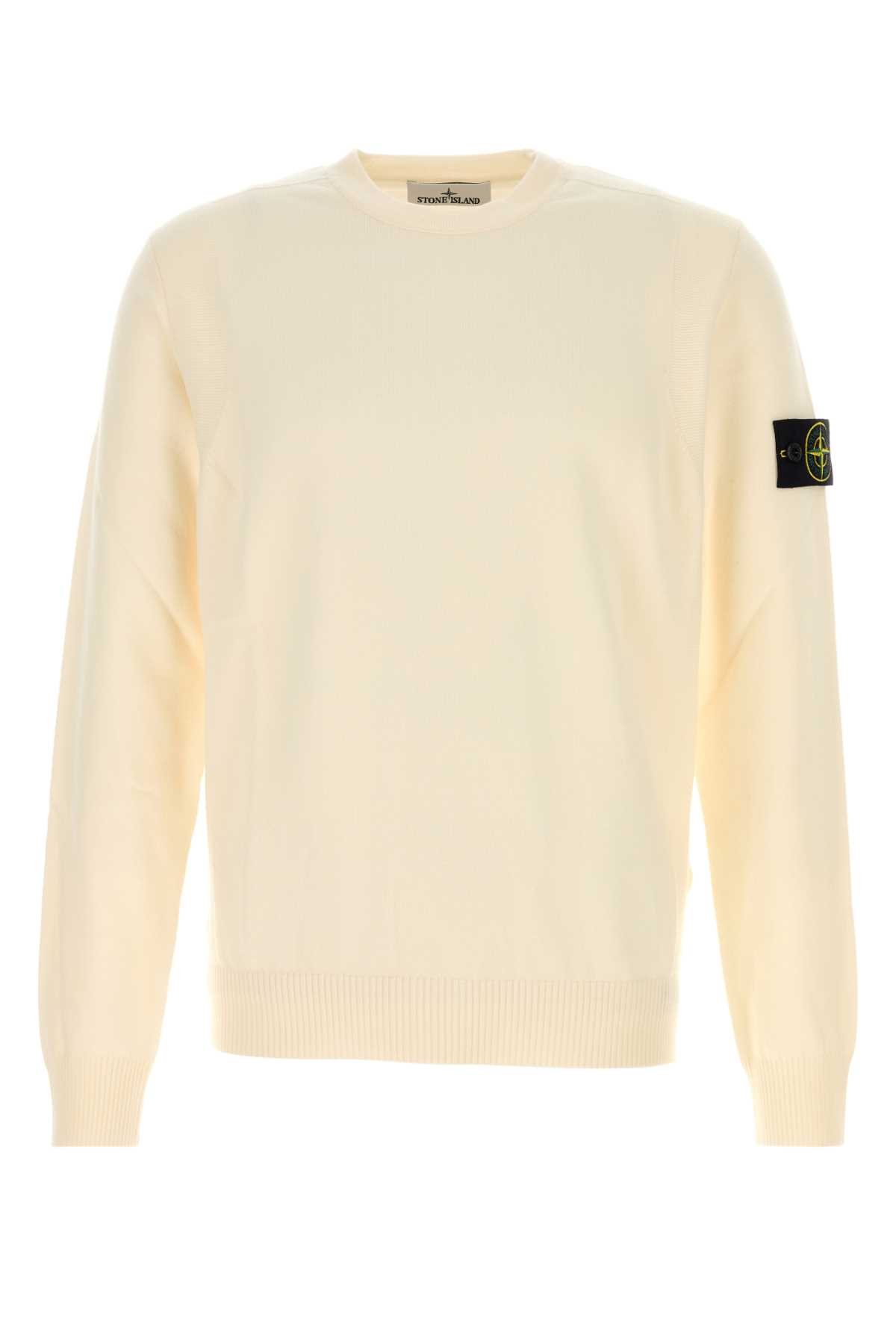 Cream wool blend sweater 5100001A1V0093 (STONE ISLAND / ニット・セーター・カーディガン ) | STONE ISLAND (ストーンアイランド)