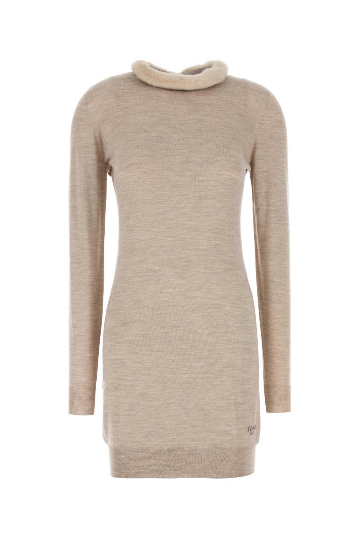 Cappuccino wool blend mini dress FZDD15ATPEF1QYI (FENDI / ワンピース・ドレス・オールインワン ) | FENDI (フェンディ)