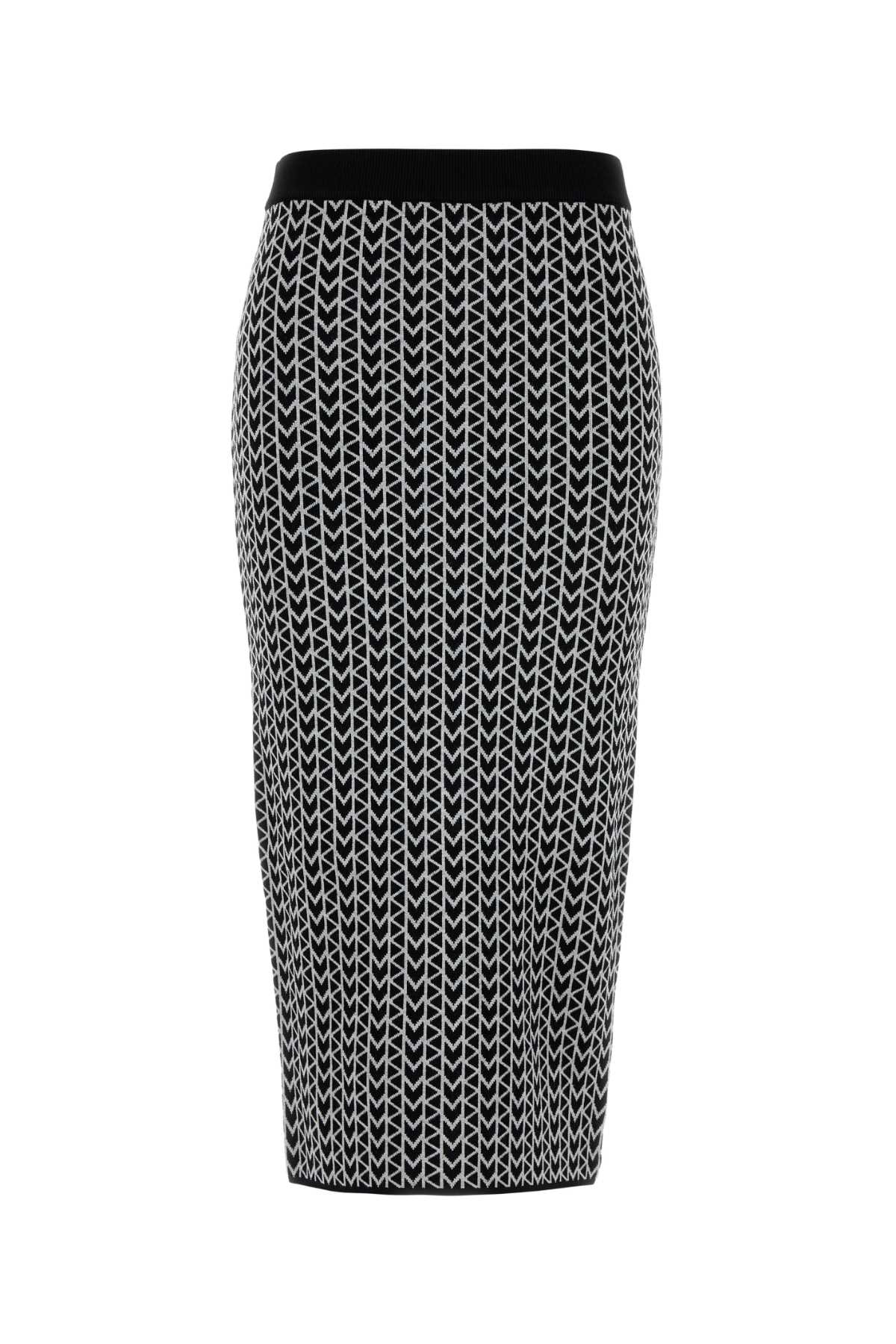 Embroidered stretch viscose blend skirt MT570J8HQGNICKEL (MICHAEL MICHAEL KORS / スカート ) | MICHAEL MICHAEL KORS (マイケル・マイケル・コース)