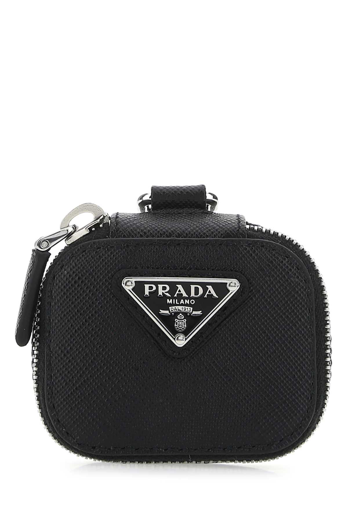 Black leather Air Pods case 2TT1482AHFF0002 (Prada / テックアイテム ) | Prada (プラダ)