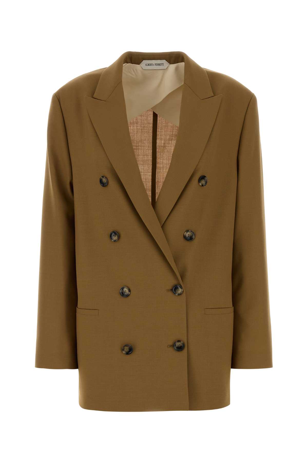 Camel stretch polyester blazer A051166350145 (ALBERTA FERRETTI / ブレザー・ジャケット ) | ALBERTA FERRETTI (アルベルタ フェレッティ)