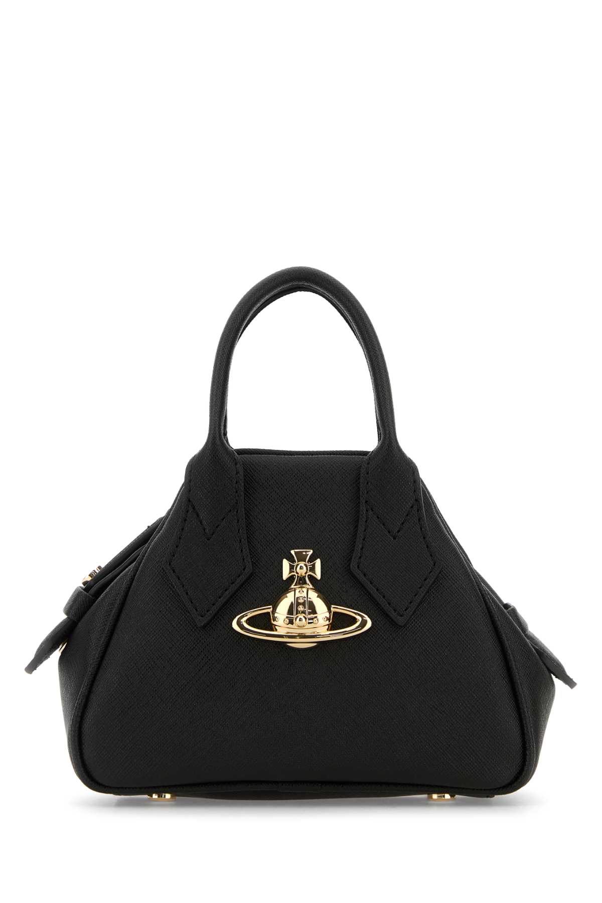Black synthetic leather mini Yasmine handbag 5C010005WS0021N402 (Vivienne Westwood / ハンドバッグ・ショルダーバッグ ) | Vivienne Westwood (ヴィヴィアン・ウェストウッド)