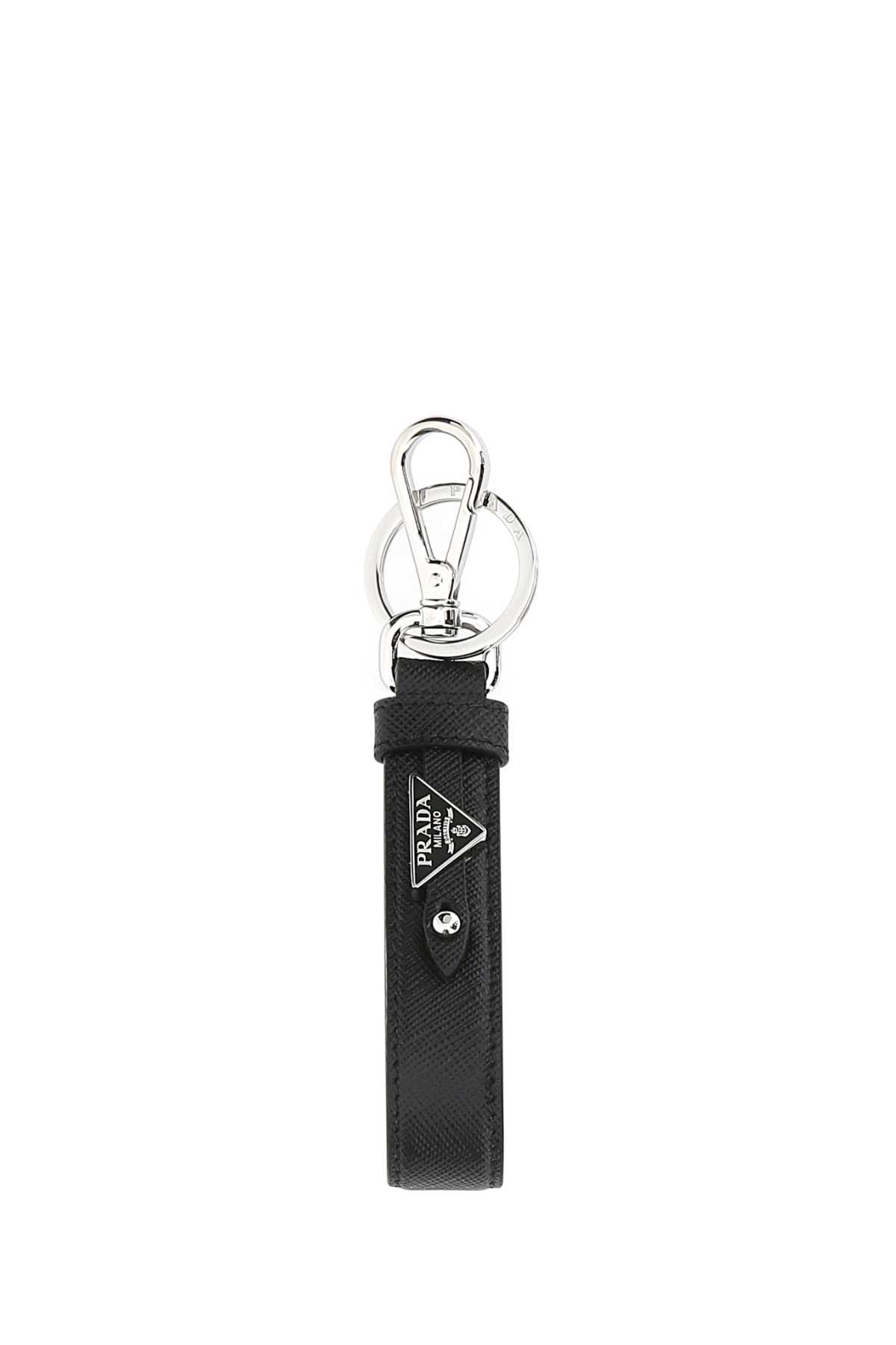 Black leather key ring 2PP68T053F0002 (Prada / キーリング・キーケース ) | Prada (プラダ)