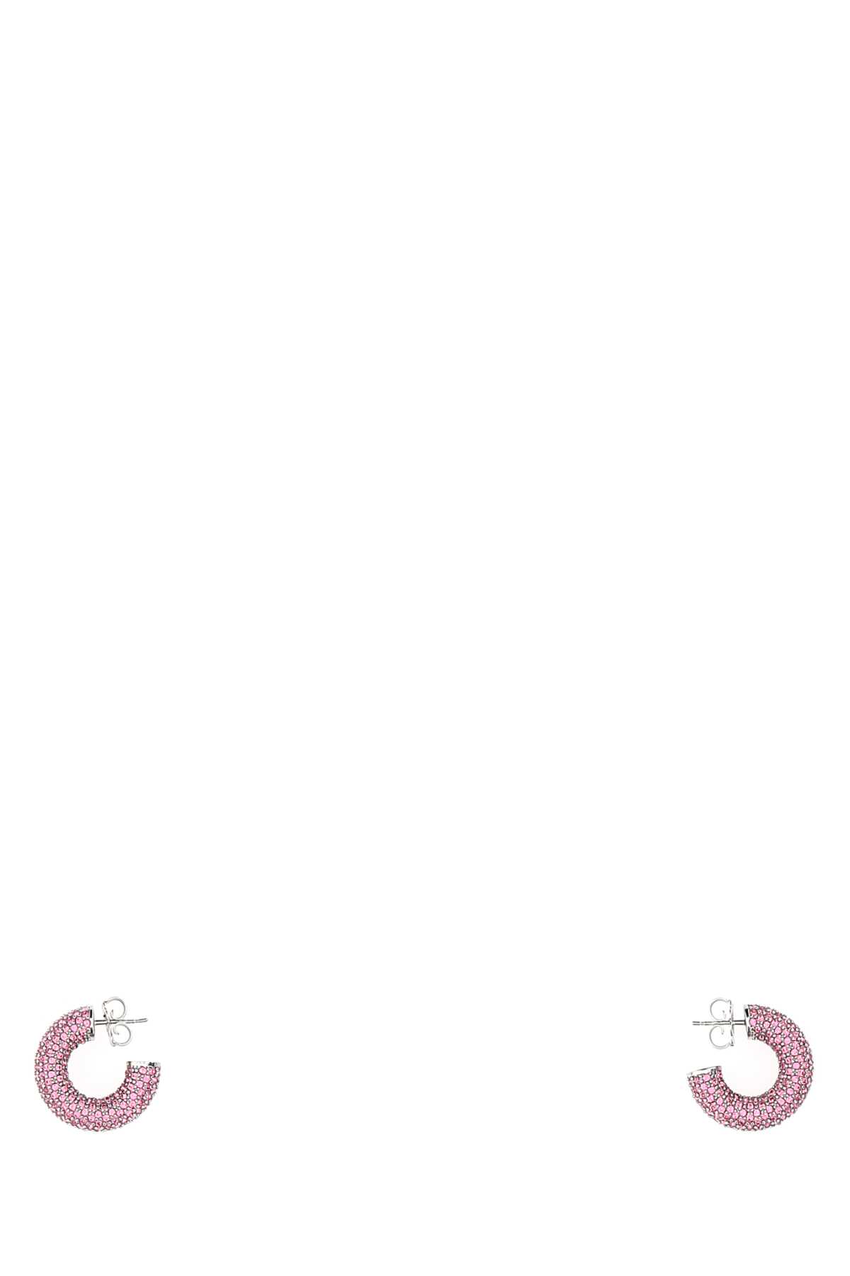 Embellished metal mini Cameron earrings CAMERONHOOPMINIROSE (AMINA MUADDI / ピアス・イヤリング ) | AMINA MUADDI (アミナ モアディ)