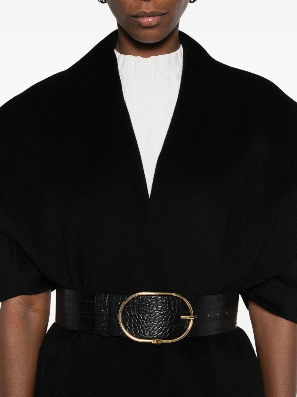 Elisabetta Franchi Coats Black CP67D56E2110 (Elisabetta Franchi / コート ) | Elisabetta Franchi (エリザベッタ フランキ)(2)