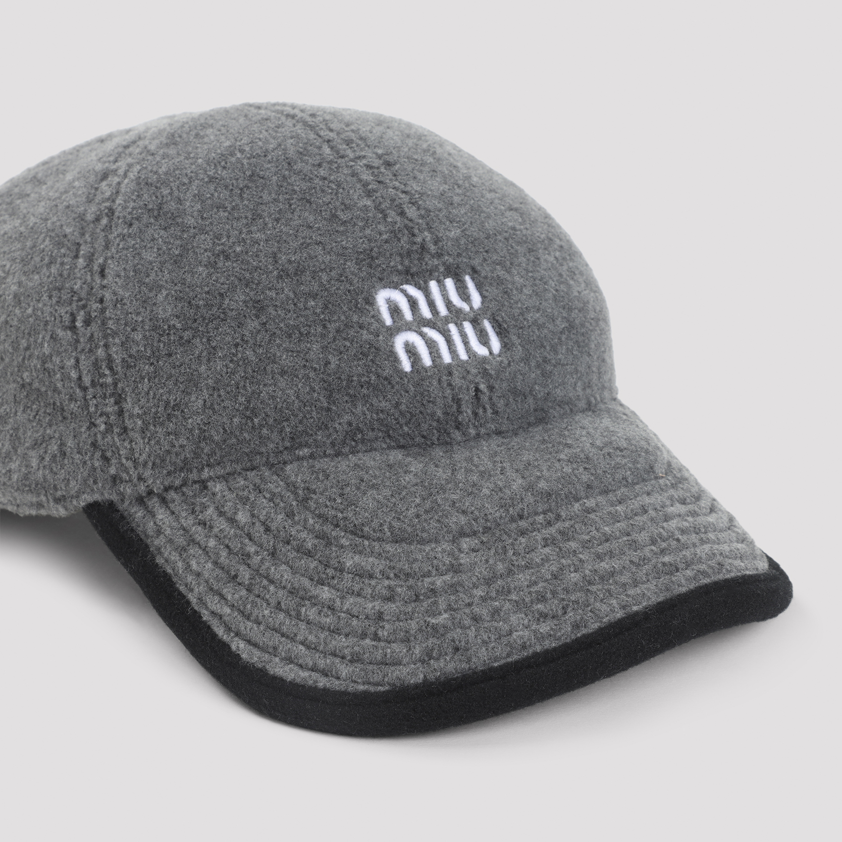 Grey flannel baseball cap 5HC36915V3F0031 (MIU MIU / 帽子 ) | MIU MIU (ミュウミュウ)(2)