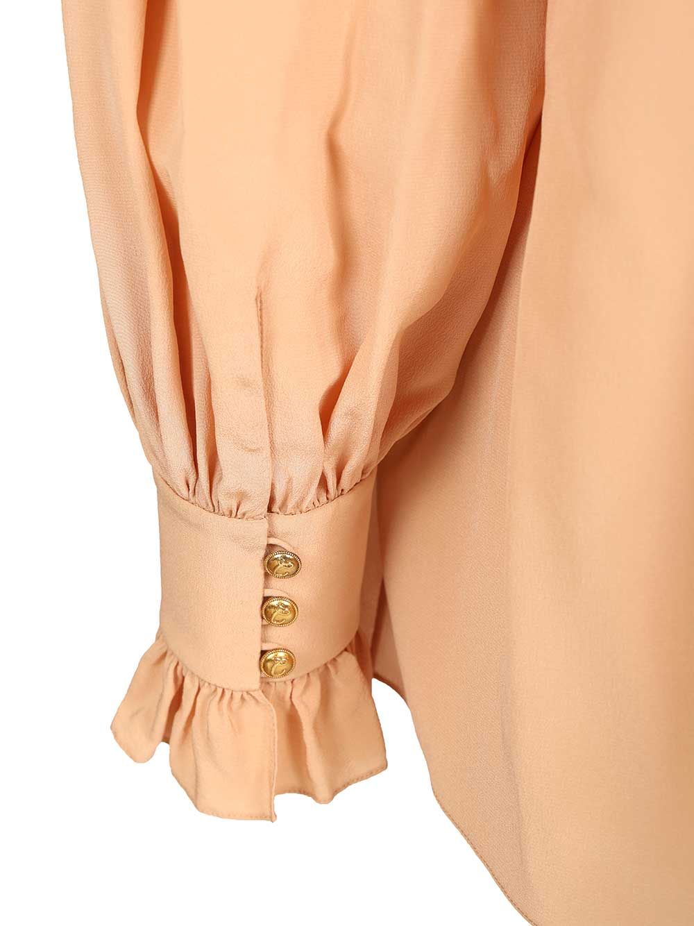 Oversized ruffle top CH25WHT14005285 (Chloé / シャツ・ブラウス ) | Chloé (クロエ)(4)