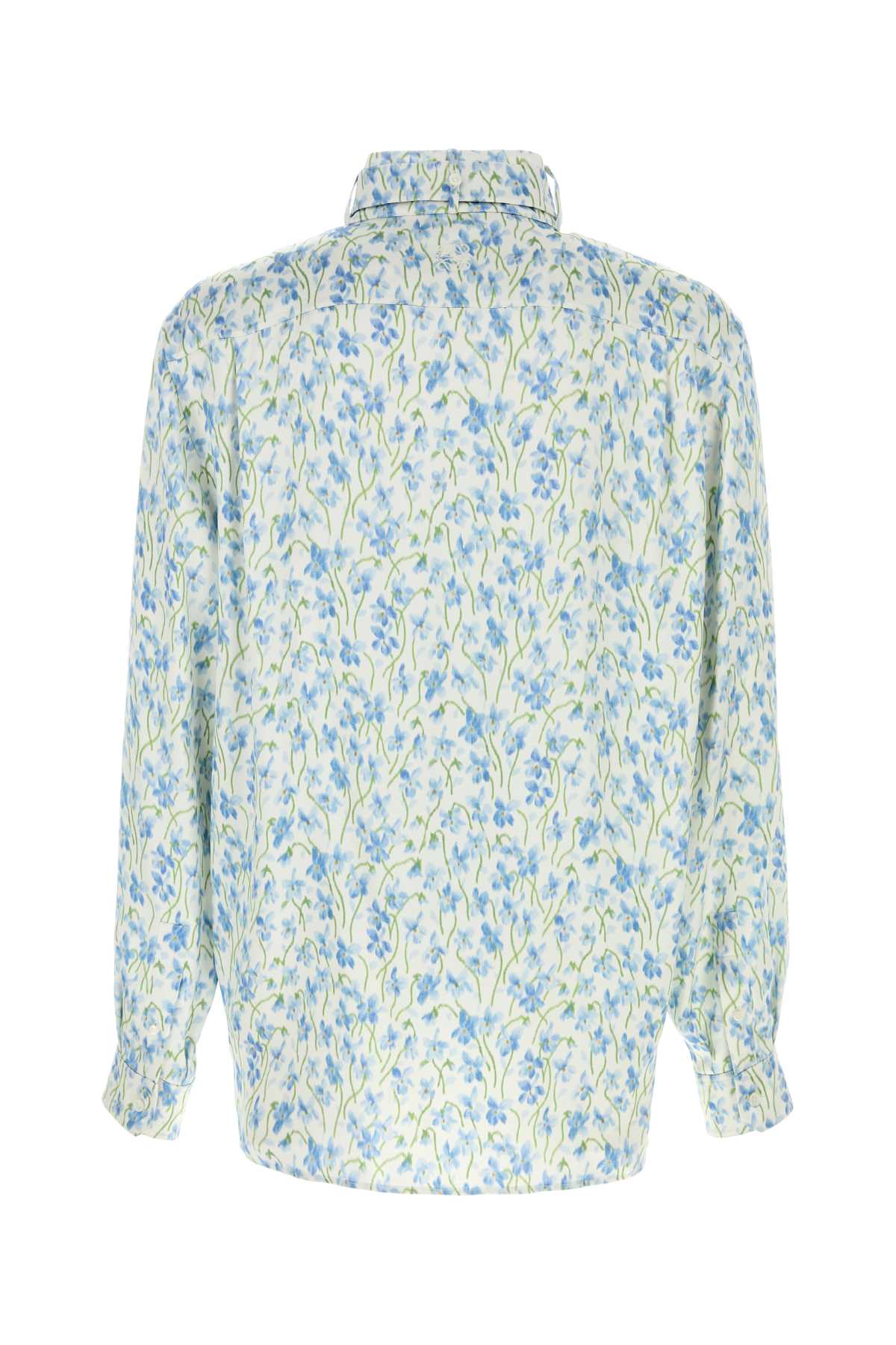 Printed satin shirt H526Y05WEKWHITEBLUE (LOEWE / シャツ・ブラウス ) | LOEWE (ロエベ)(1)