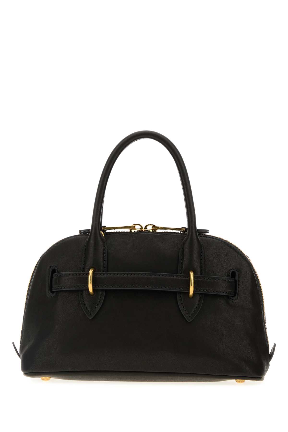 Black leather Aventure handbag 5BB1692BBLF0002 (MIU MIU / ハンドバッグ・ショルダーバッグ ) | MIU MIU (ミュウミュウ)(2)